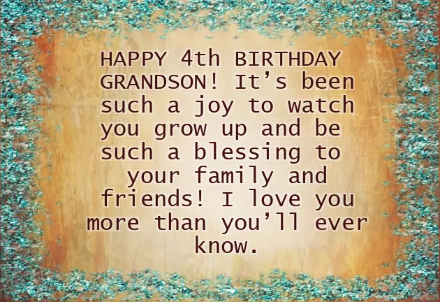 Birthday Wishes For 4 Year Old Grandson Birthday Wishes For 4 Year Old Grandson