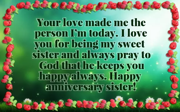 Sister Anniversary Wishes Sister Anniversary Wishes