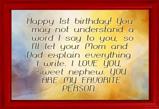 Happy First Birthday Message Happy First Birthday Message