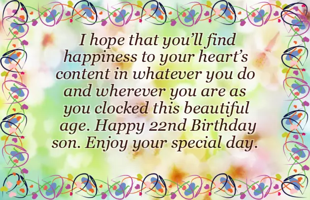 Happy Birthday 22 Years Happy Birthday 22 Years