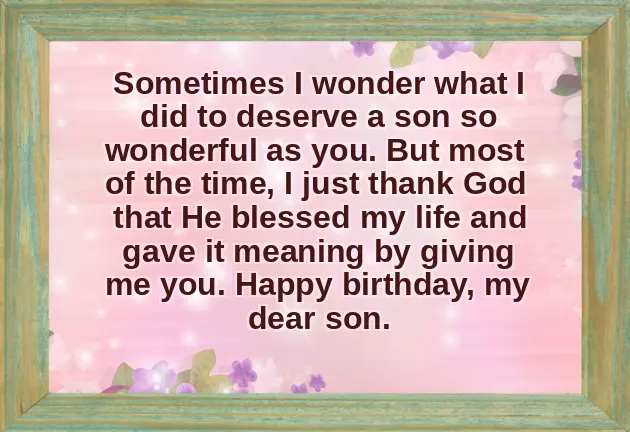 Happy Birthday Note To Son