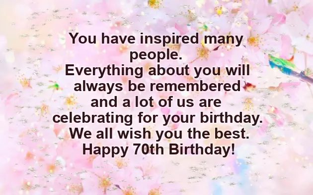 Wishes For 70Th Birthday Wishes For 70Th Birthday