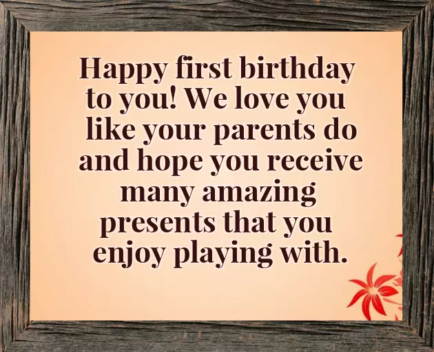 Birthday Wishes To 1 Year Boy