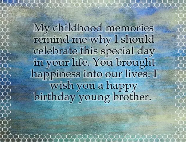 Birthday Wishes To Little Brother From Sister