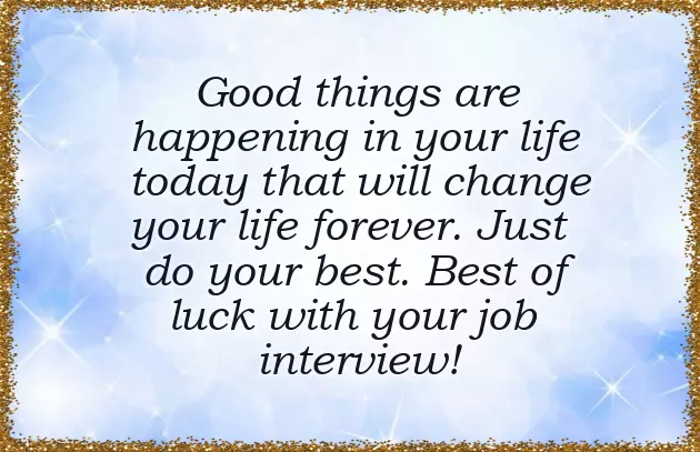 Good Luck For Interview Good Luck For Interview
