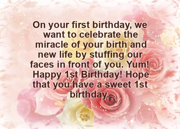 Birthday Wishes For 1 Year Kid Birthday Wishes For 1 Year Kid