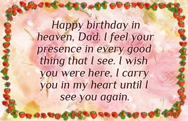 Happy Birthday Quotes For Dad In Heaven
