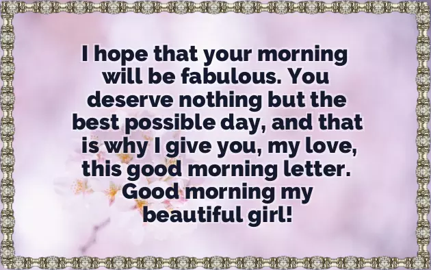 Emotional Good Morning Message For Girlfriend