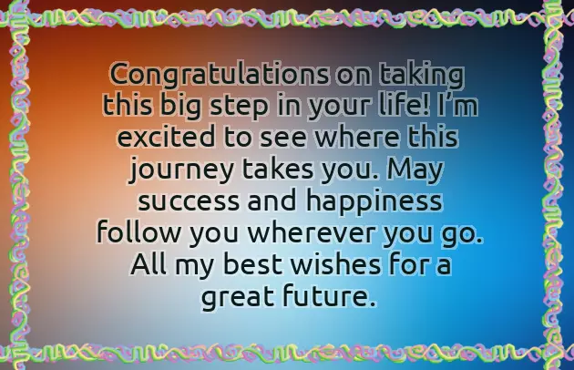 Best Wishes For New Journey Best Wishes For New Journey