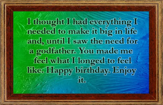 Happy Birthday Godfather