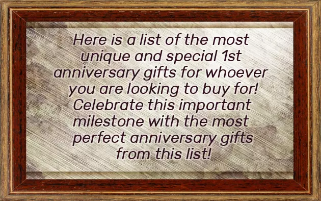 1St Anniversary Gift For Wife