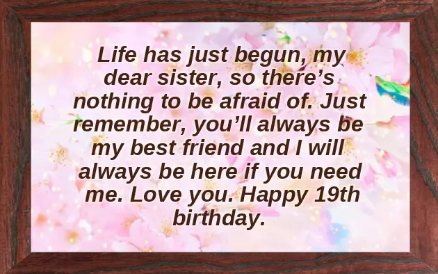 Happy 19Th Birthday Sister