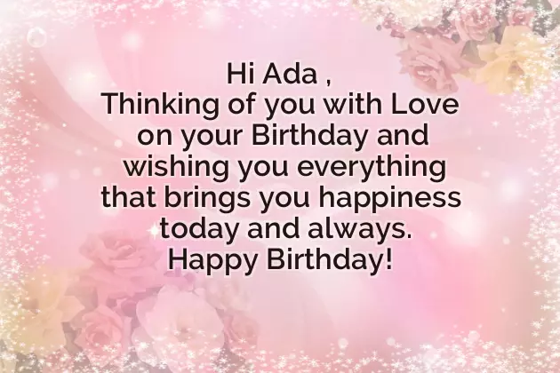 Ada Happy Birthday