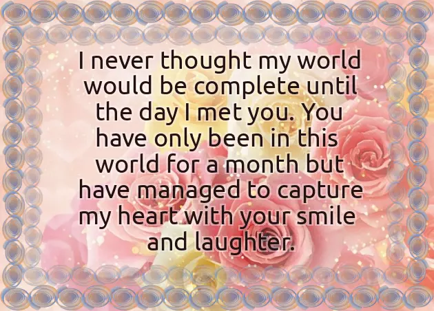 Happy One Month Birthday Baby Girl Quotes Happy One Month Birthday Baby Girl Quotes