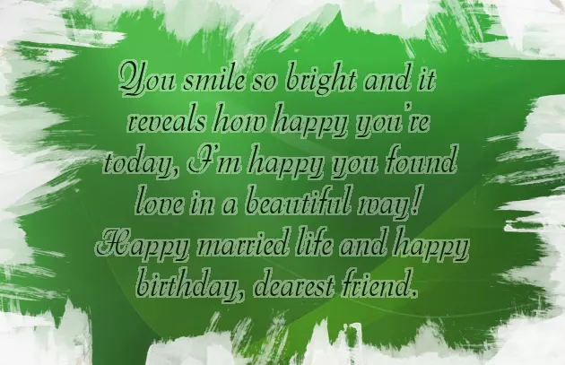 Married Friend Birthday Wishes