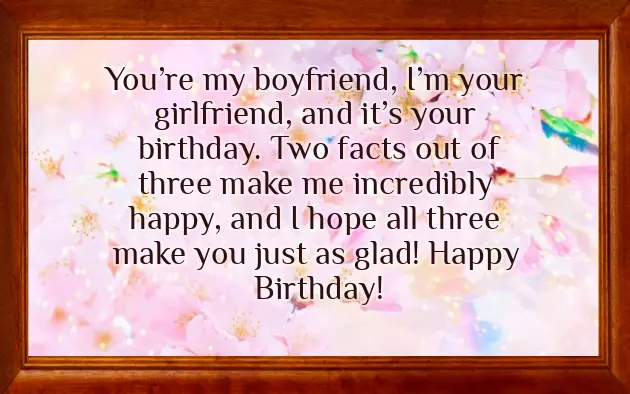 Cute Birthday Wishes For Boyfriend Cute Birthday Wishes For Boyfriend