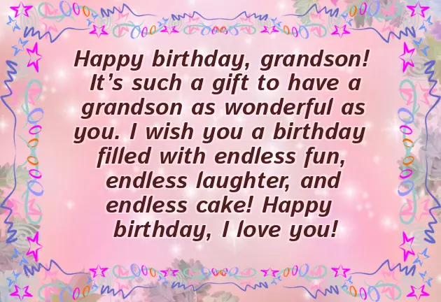 Happy Birthday To My Amazing Grandson