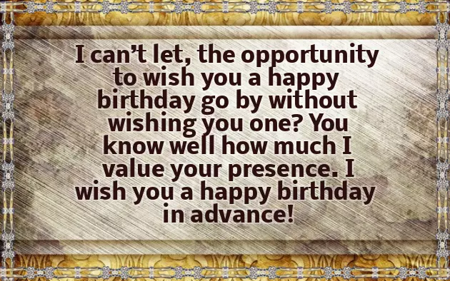 Birthday In Advance To My Love Birthday In Advance To My Love