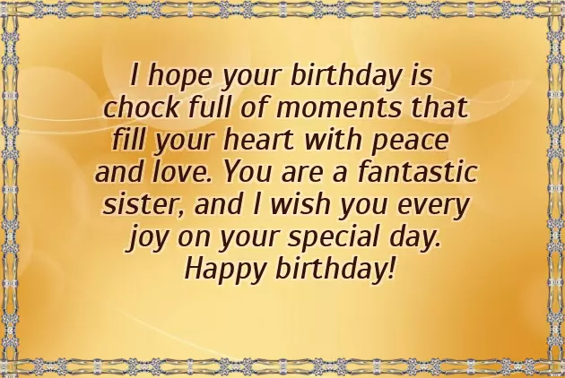 Happy Birthday Wishes Cute Sister