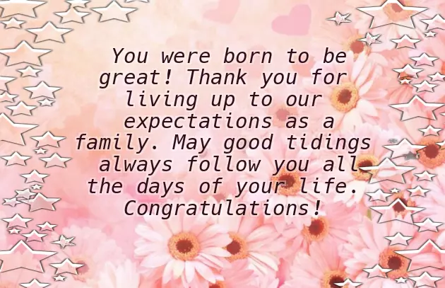 Congratulations Message To Honor Students