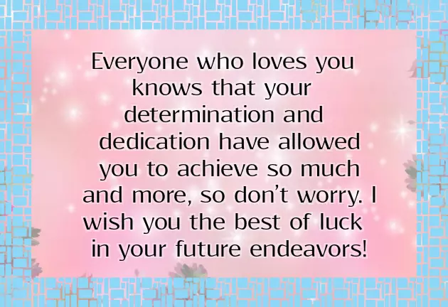 Good Luck For Your Future