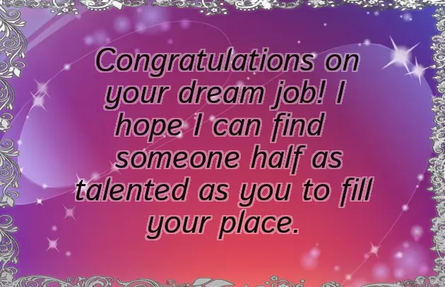 Congratulations For New Job
