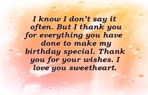 Thank You For The Wonderful Birthday Wishes