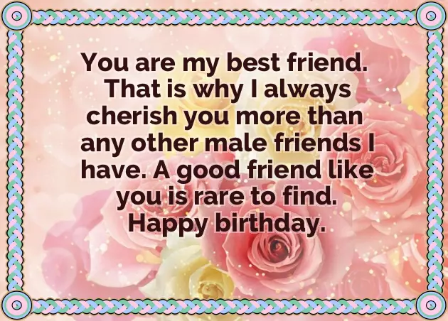 Birthday Wishes From Male To Female Friend