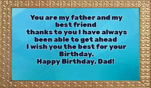 Heart Touching Birthday Wishes For Father From Daughter