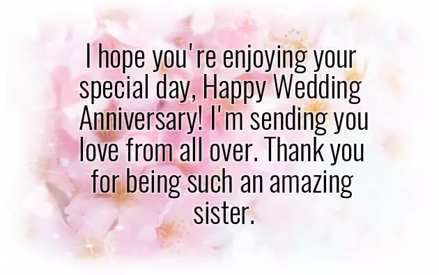 Wedding Anniversary Wishes To Sister Wedding Anniversary Wishes To Sister