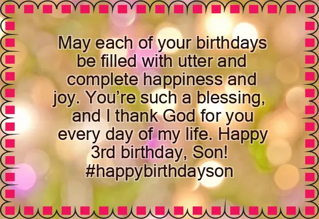 3 Birthday Wishes For Son 3 Birthday Wishes For Son