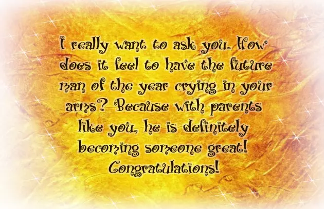 Congratulations With The Birth Of Your Son