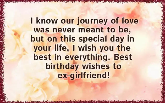 Memory Birthday Wishes For Ex Boyfriend