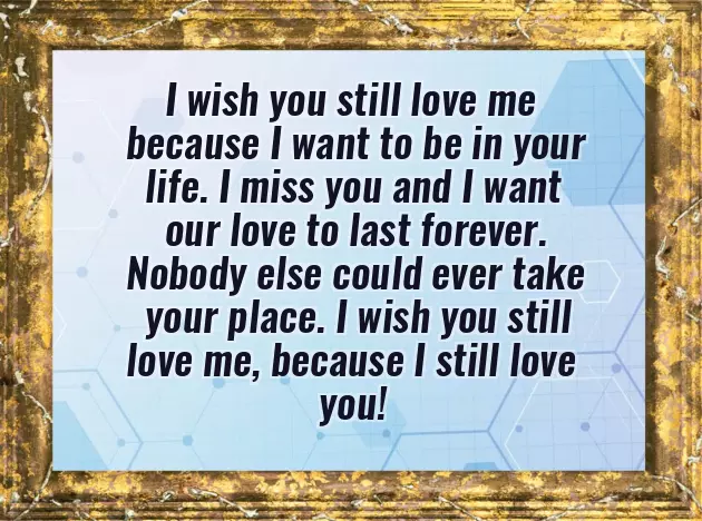 I Wish Someone Would Love Me