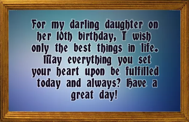Birthday Wishes 10 Year Girl Birthday Wishes 10 Year Girl