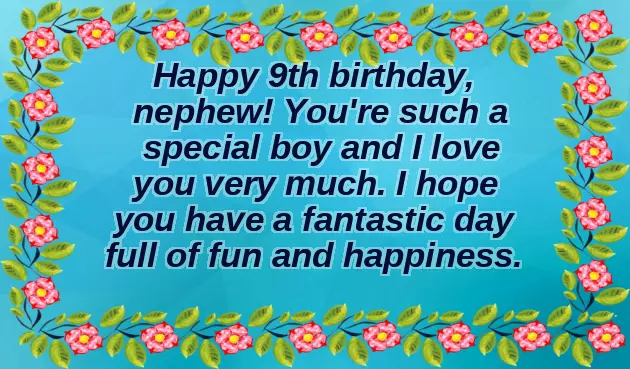 Happy 9Th Birthday To My Nephew Happy 9Th Birthday To My Nephew