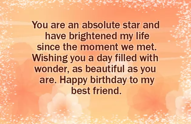 Thank You Message To Best Friend For Birthday Wishes