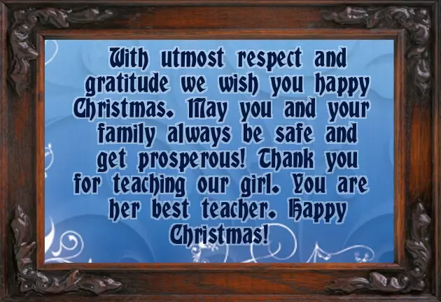 Christmas Wishes For A Teacher