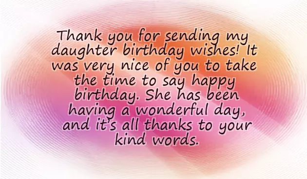 Thanks Quotes For My Daughter Birthday Wishes