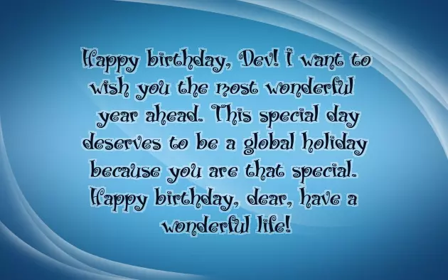 Happy Birthday Dev