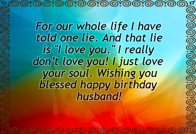 Hubby Birthday Quotes In English
