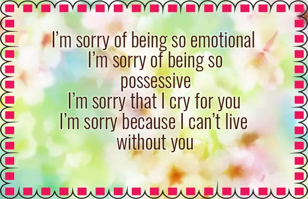 Sorry Poem For Girlfriend Sorry Poem For Girlfriend