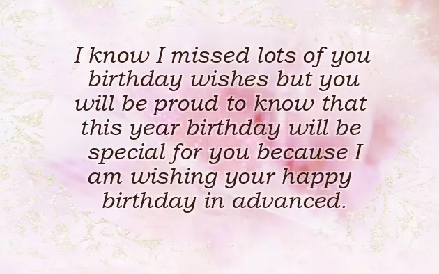 Advance Mein Happy Birthday