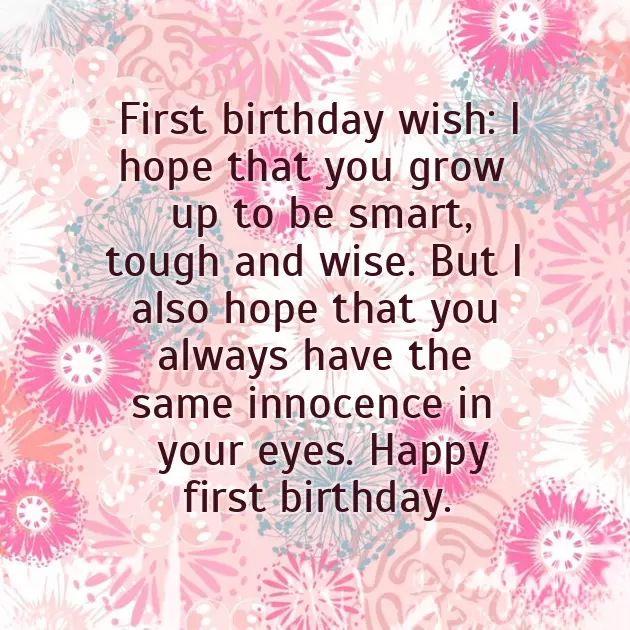 First Birthday Words First Birthday Words