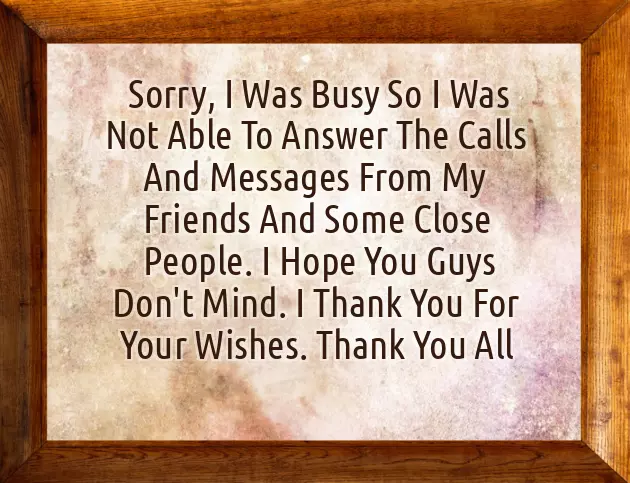 Birthday Thanks For Friends And Family