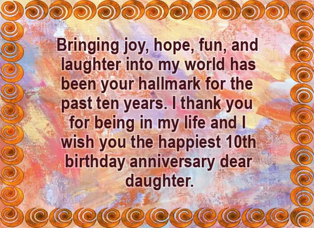 Happy 10Th Birthday To My Daughter Poem Happy 10Th Birthday To My Daughter Poem