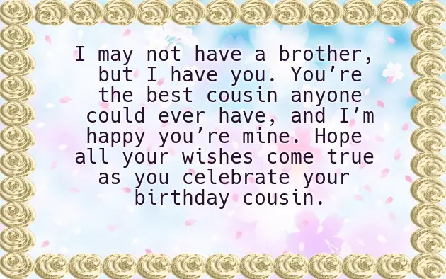Birthday Wishes For Best Cousin