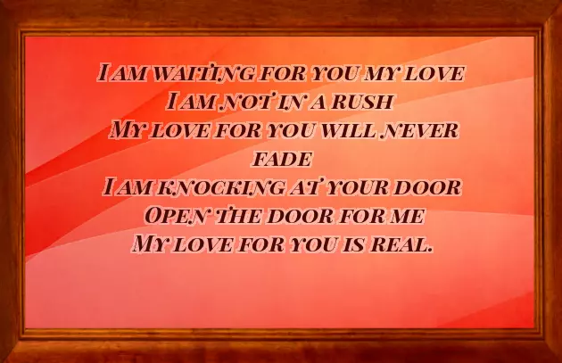 Waiting For You Poem Waiting For You Poem