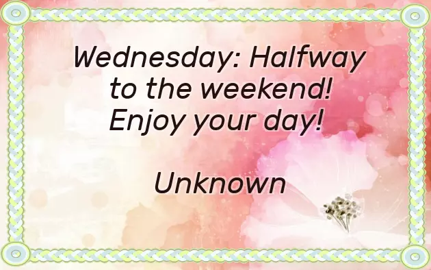 Wednesday Morning Message