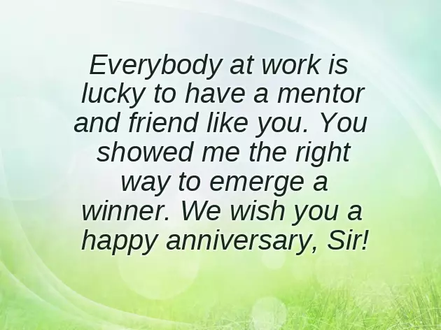 Congratulating Someone On Work Anniversary